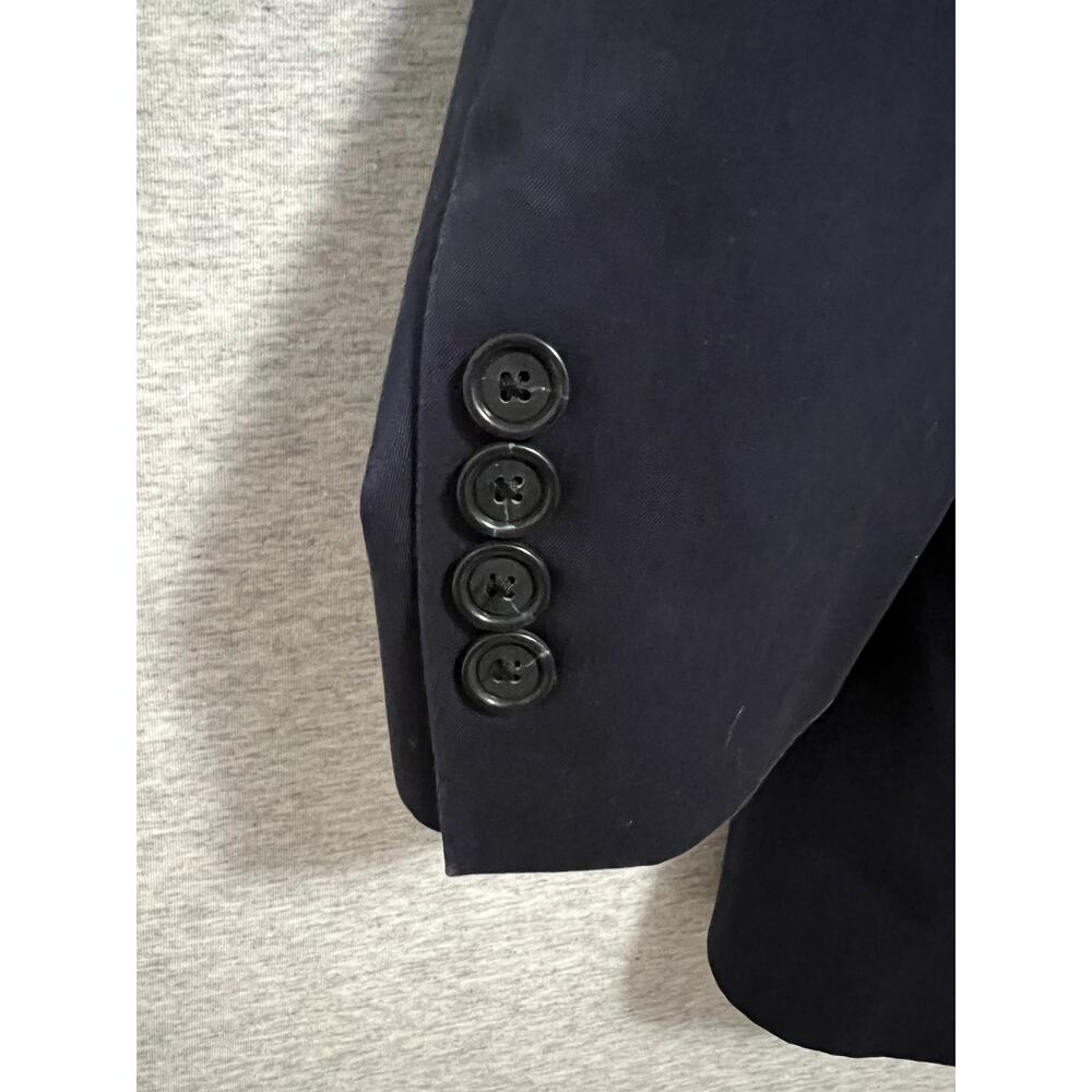 Vintage Y2K Tommy Hilfiger Navy Twill Blazer 42R Tailored Green Lining Preppy - Picture 12 of 16